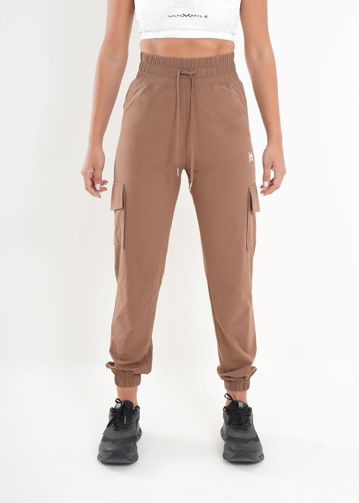Women's VAN MILE AURORA Cargo Pants in Brown – front view