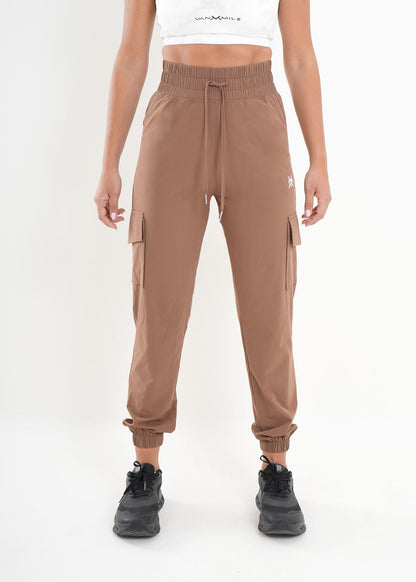 Women's VAN MILE AURORA Cargo Pants in Brown – front view