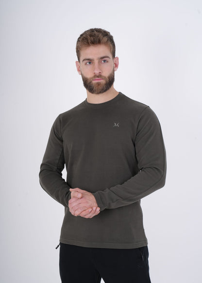 Men's VAN MILE Crewneck Sweatshirt in Onyx Gray – front view