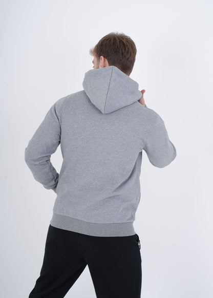 Men's VAN MILE VNML Full Zip Hoodie in Cloud Gray – back view