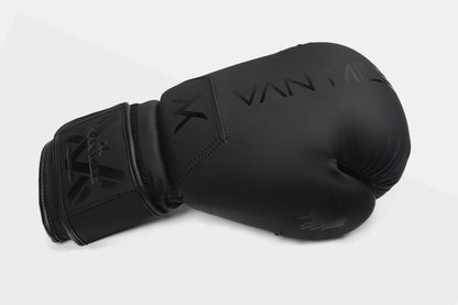 VAN MILE PU 4.0 Boxing Gloves in Matte Black – side view