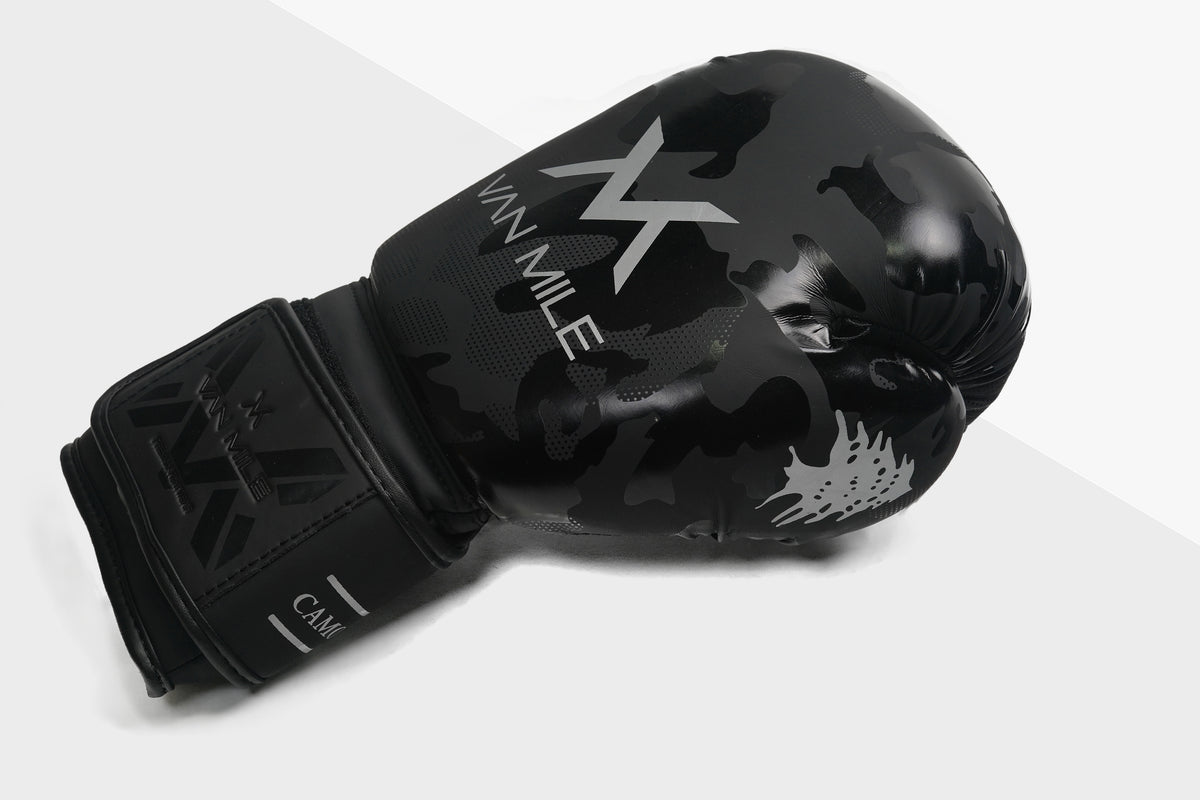 VAN MILE PU 4.0 Boxing Gloves in Camo Black – side view
