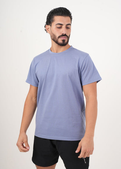 Men's VAN MILE Basic T-Shirt in Baby Blue – front view