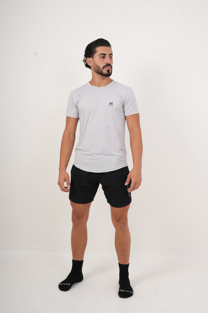 Men's VAN MILE MOTION Quick-Dry T-Shirt in Grey – full-length front view