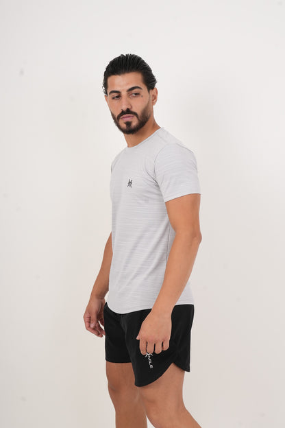 Men's VAN MILE MOTION Quick-Dry T-Shirt in Grey – angled front view