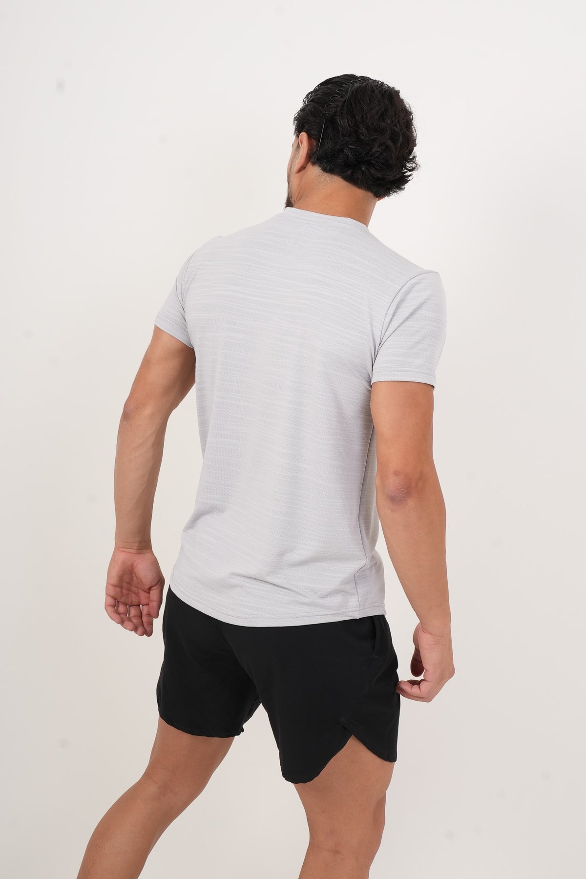Men's VAN MILE MOTION Quick-Dry T-Shirt in Grey – back view