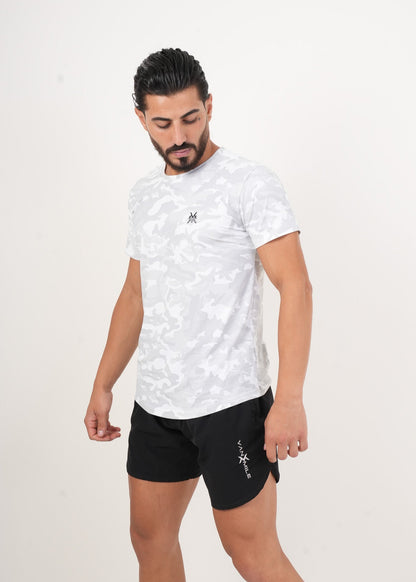 Men's VAN MILE ARMY Quick-Dry T-Shirt in White – front view