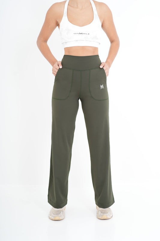 PULSE™ Flared Legging - Olive Green