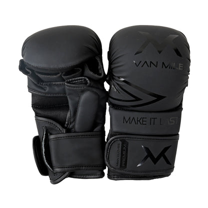 VAN MILE PU 3.0 MMA Gloves in Black – pair shown