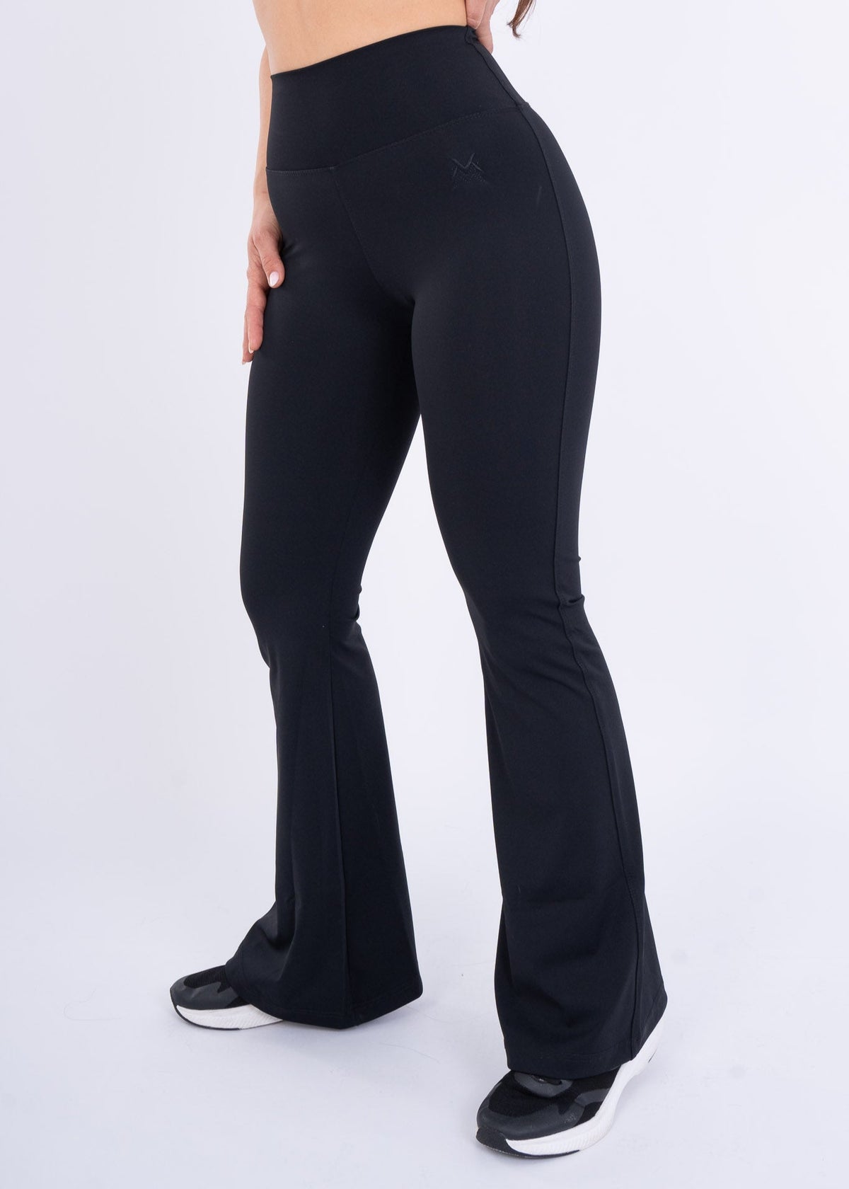 Women's VAN MILE Reborn Flared Leggings in Black – front view