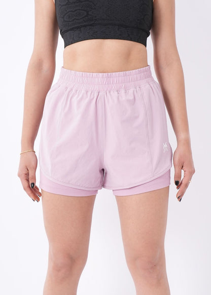 Women's VAN MILE Aurora Compression Shorts in Pink – front view