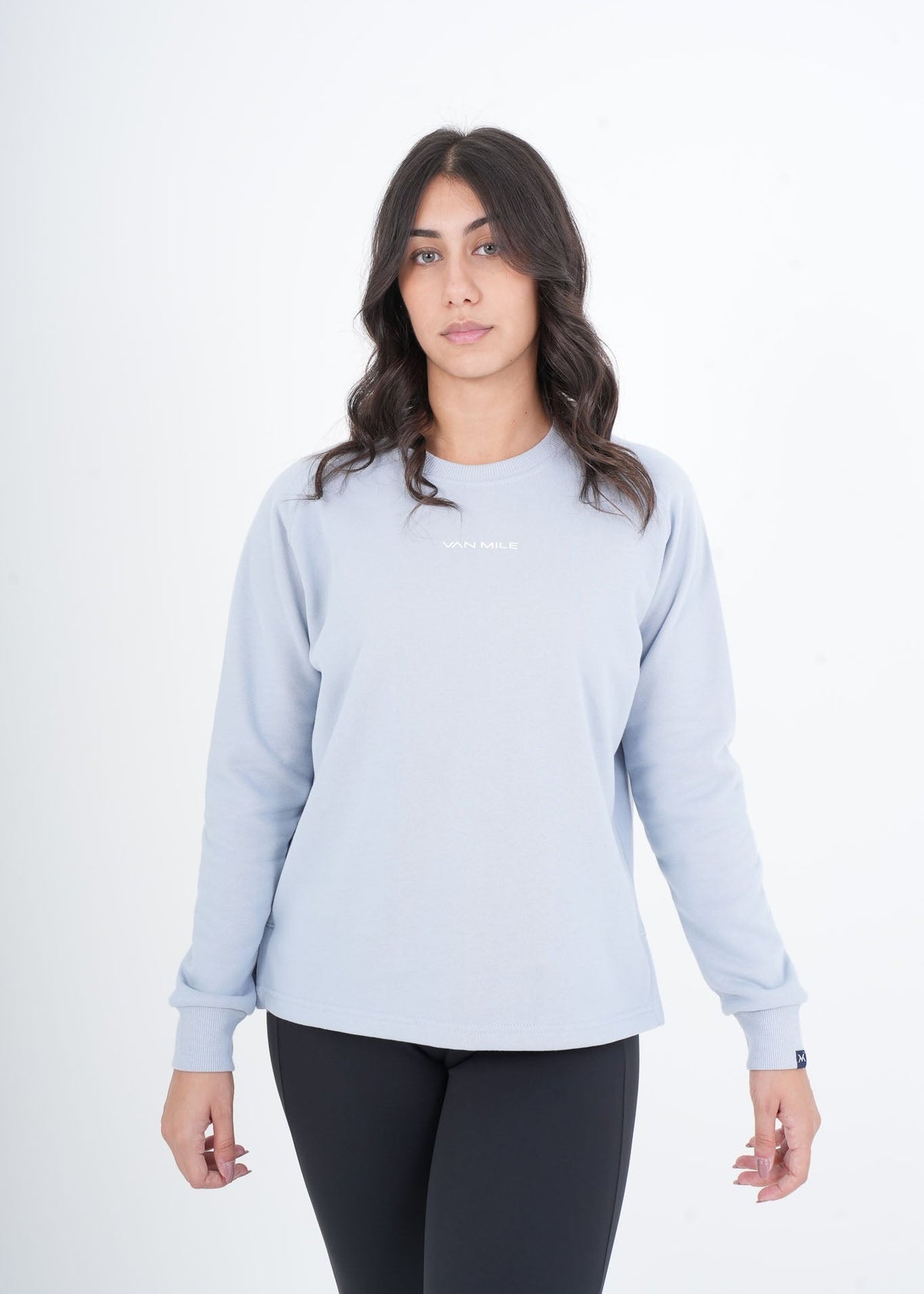 Women's VAN MILE VNML Sweatshirt in Baby Blue – front view