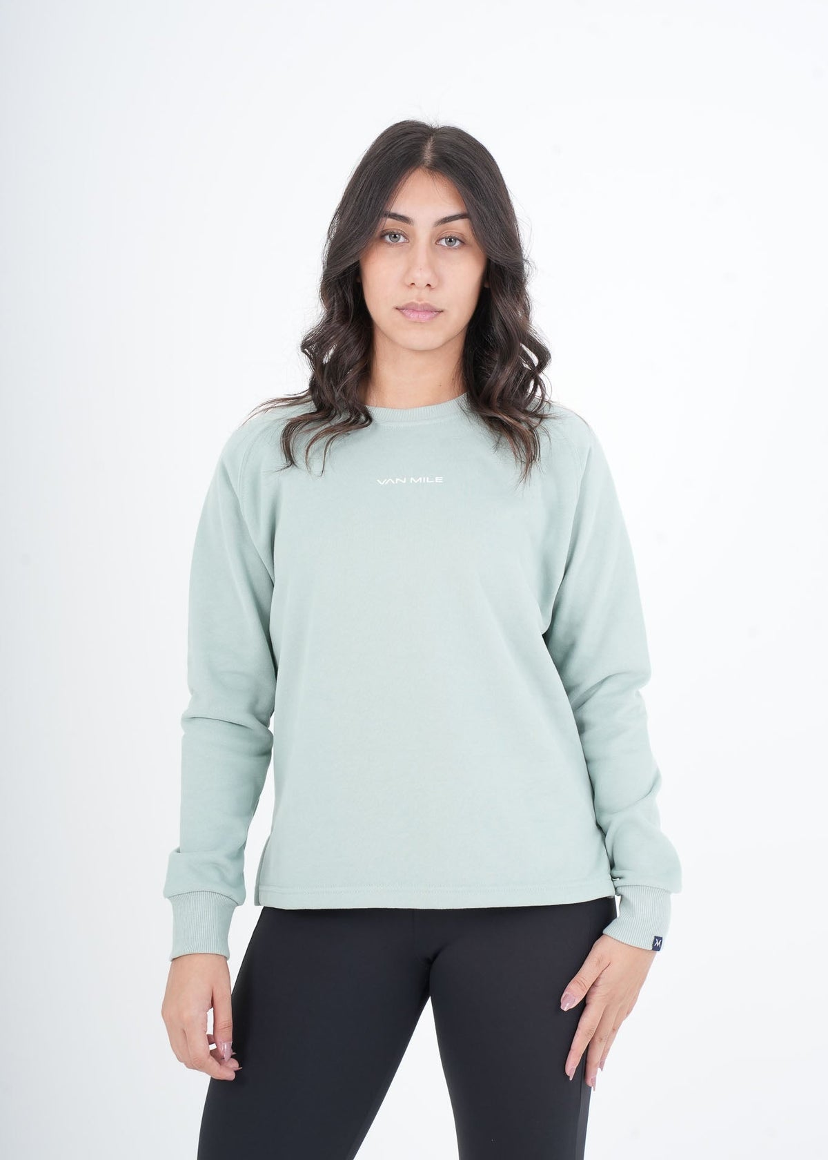 Women's VAN MILE VNML Sweatshirt in Mint Green – front view