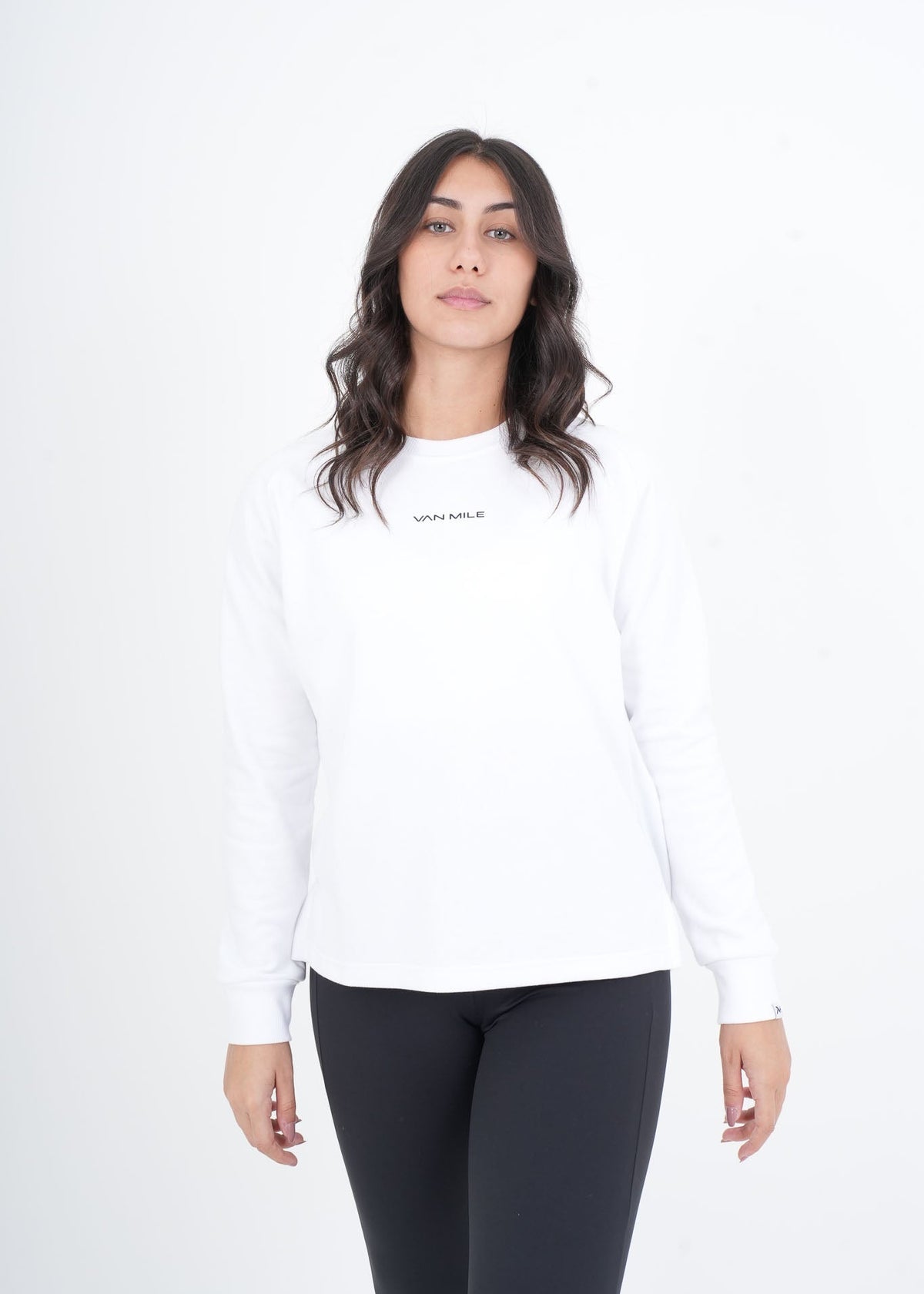 Women's VAN MILE VNML Sweatshirt in White – front view