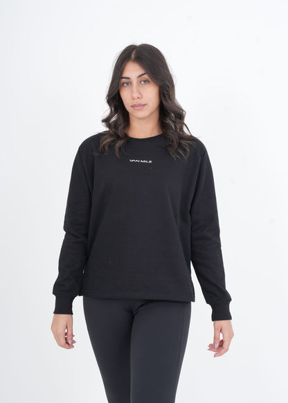 Women's VAN MILE VNML Sweatshirt in Black – front view