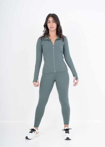Women's VAN MILE VNML Two-Piece Lycra Set in Mint Green – front view