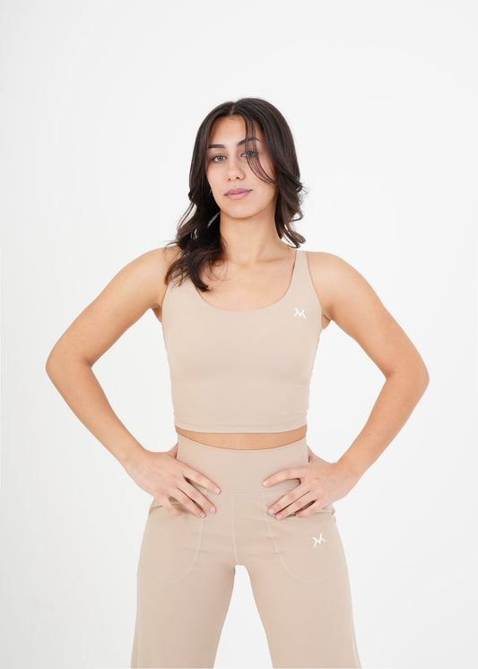Sculpt™ Crop Top - Beige