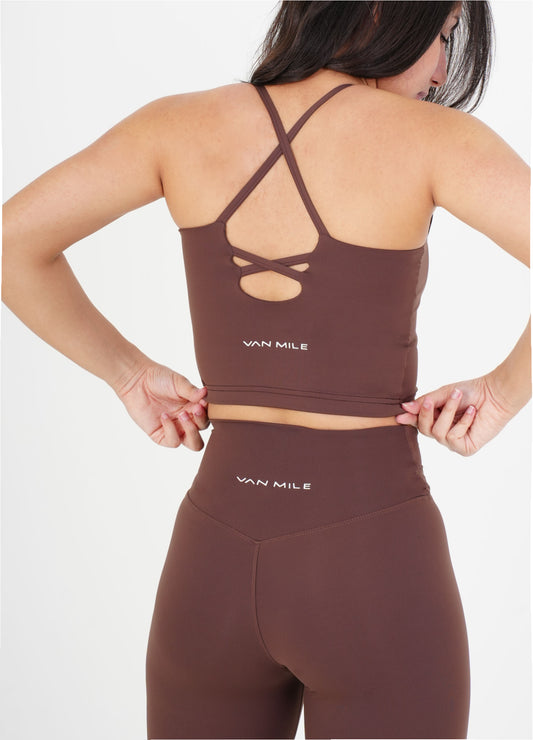Sculpt™ Crop Top - Brown