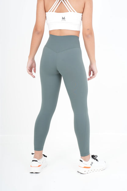 Women's VAN MILE VNML Two-Piece Lycra Set in Mint Green – back view of the leggings