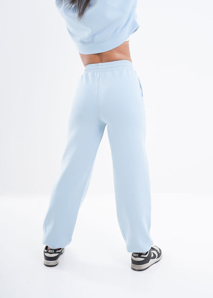 Women's VAN MILE VNML Two-Piece Crop Set in Baby Blue – joggers, back view