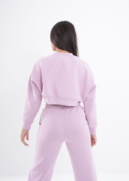 Women's VAN MILE VNML Two-Piece Crop Set in Pink – back view