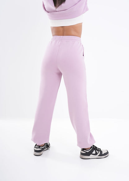 Women's VAN MILE VNML Two-Piece Crop Set in Pink – joggers, back view