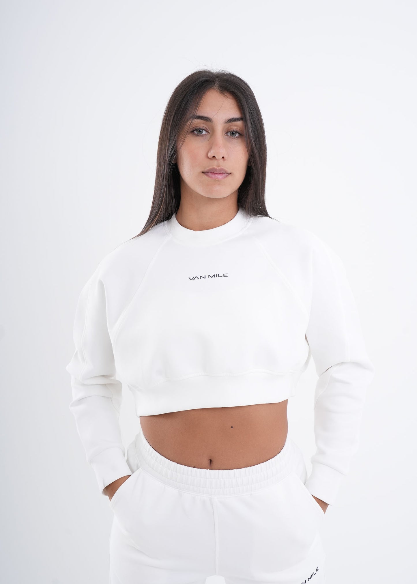 VNML 2 Pcs Crop Set - White
