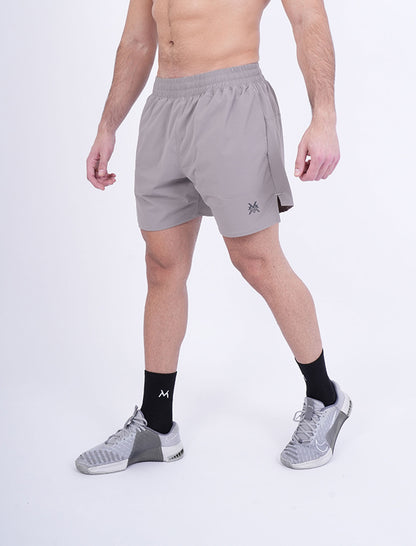 Men's VAN MILE Revive Shorts in Grey – angled front view