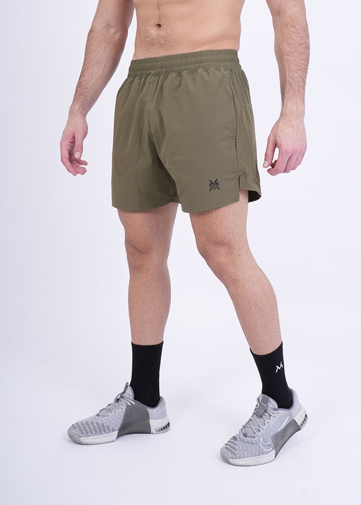 Men's VAN MILE Revive Shorts in Army Green – front view
