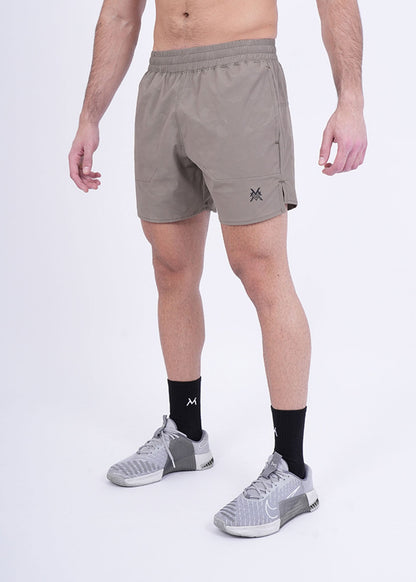 Men's VAN MILE Revive Shorts in Camo Beige – front view