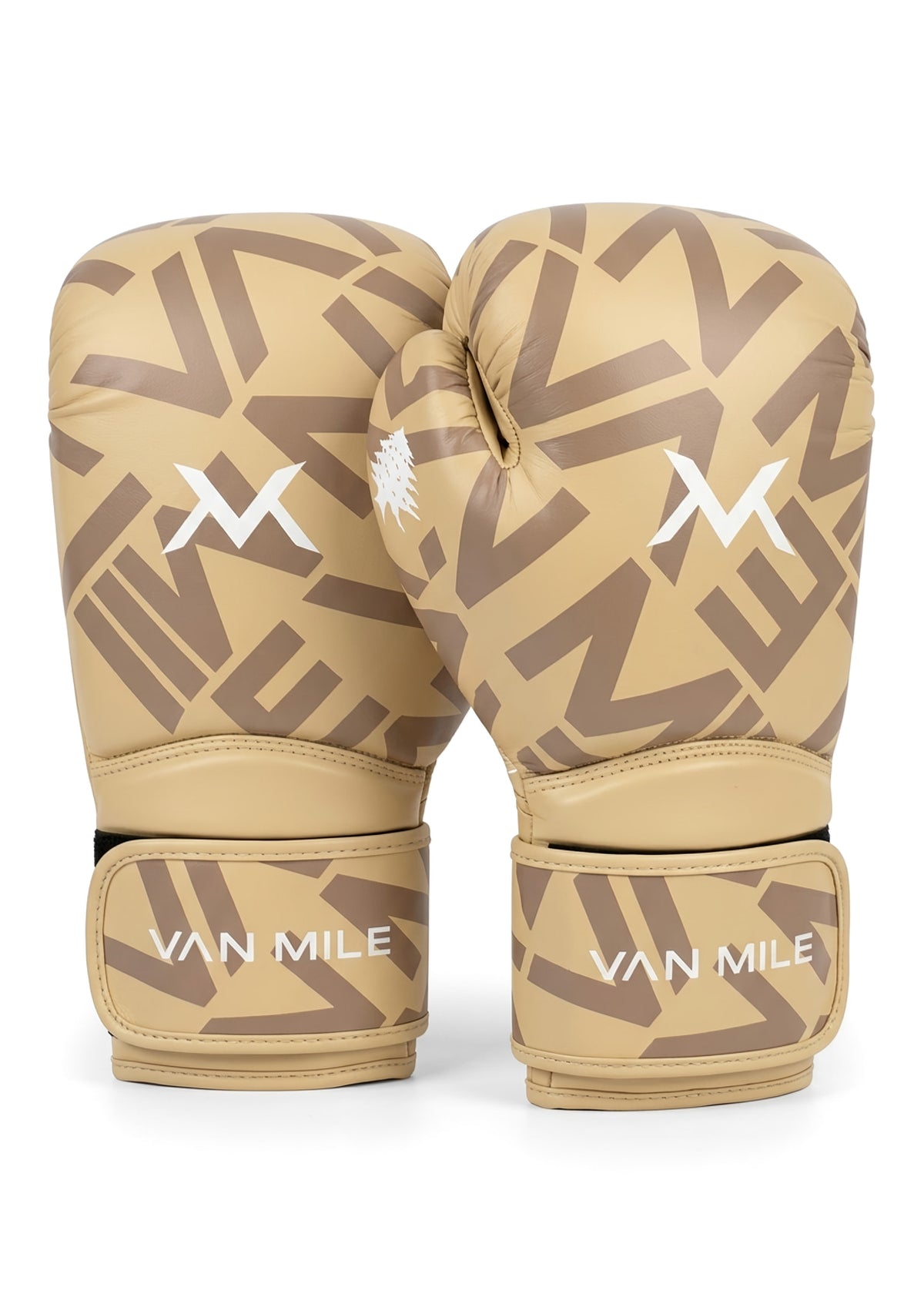 VAN MILE Monogram Boxing Gloves in Beige – the pair