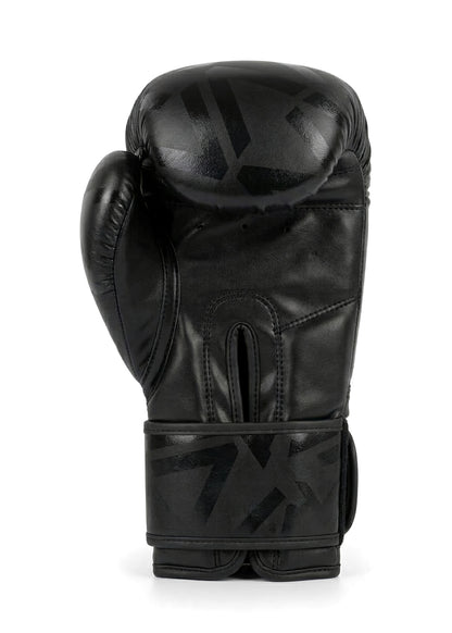 VAN MILE Monogram Boxing Gloves in Black & Gold – single glove, palm view