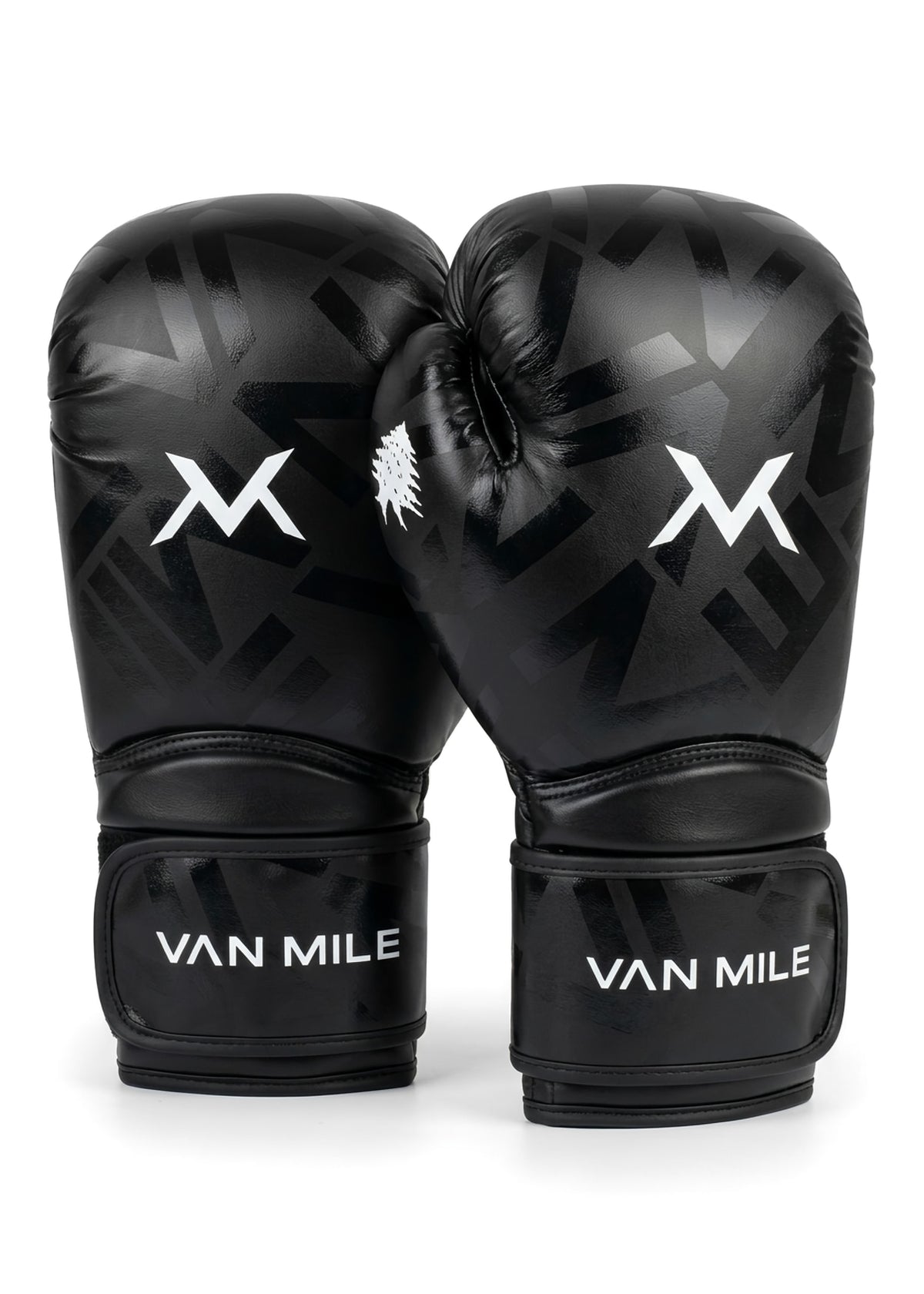 VAN MILE Monogram Boxing Gloves in Black & White – the pair