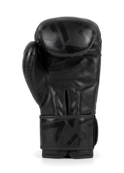 VAN MILE Monogram Boxing Gloves in Black & White – single glove, palm view