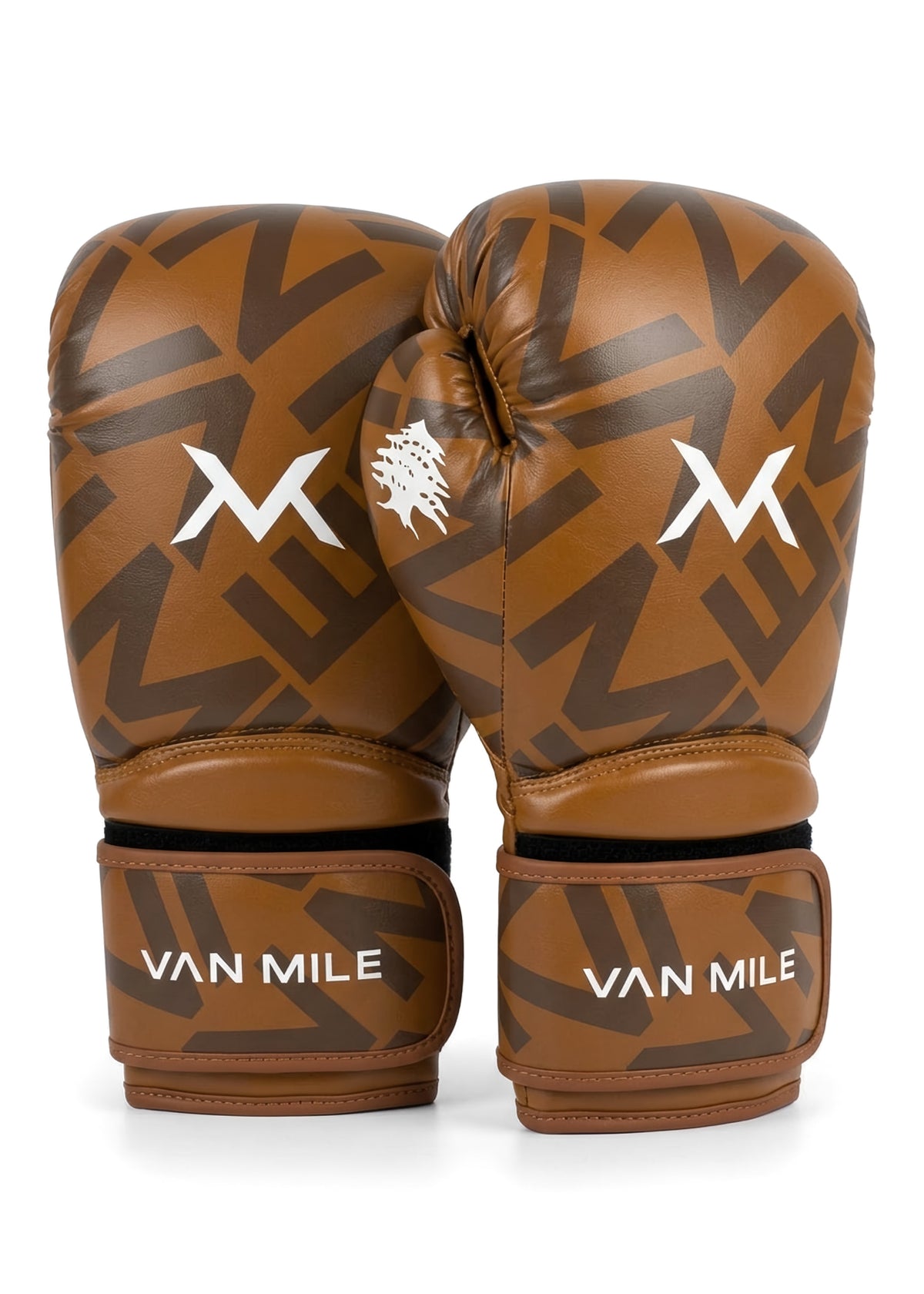 VAN MILE Monogram Boxing Gloves in Brown – the pair