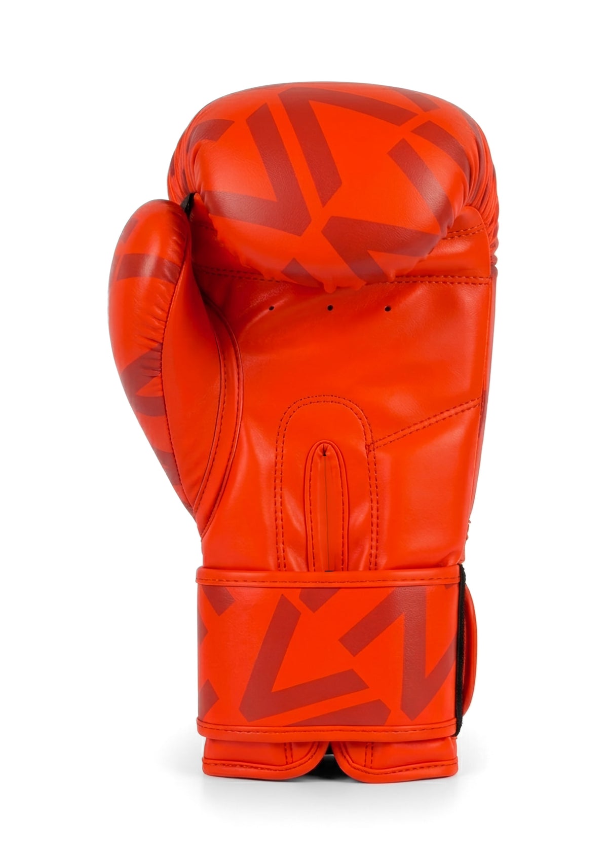 VAN MILE Monogram Boxing Gloves in Orange – single glove, palm view