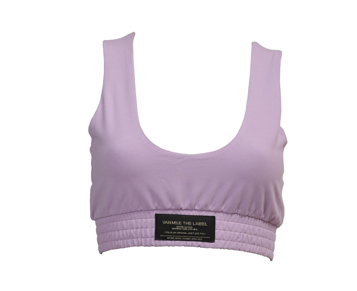 Women's VAN MILE Lounge Bra in Lilac – front view