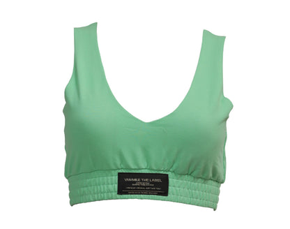 Women's VAN MILE Lounge Bra in Mint Green – front view