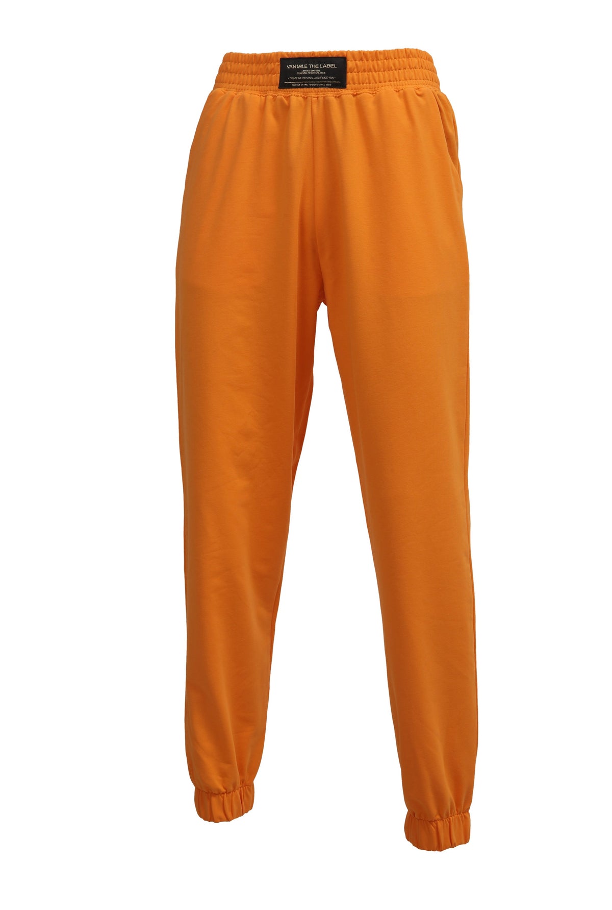 Women's VAN MILE Lounge Joggers in Melon Orange – front view
